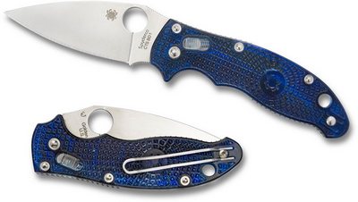 spyderco manix 2 lightweight blue
