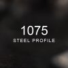 1075 Steel Profile over a blurred abstract steel background