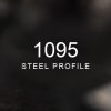 1095 Steel Profile over a blurred abstract steel background