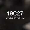 19C27 Steel Profile over a blurred abstract steel background