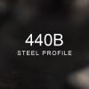 440B Steel Profile over a blurred abstract steel background