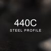 440C Steel Profile over a blurred abstract steel background