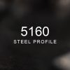 5160 Steel Profile over a blurred abstract steel background
