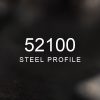 52100 Steel Profile over a blurred abstract steel background