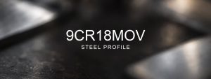 9Cr18MoV Steel Profile over a blurred abstract steel background