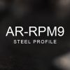 AR-RPM9 Steel Profile over a blurred abstract steel background