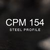 CPM 154 Steel Profile over a blurred abstract steel background