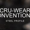 CRU-WEAR (Conventional) Steel Profile over a blurred abstract steel background