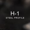 H-1 Steel Profile over a blurred abstract steel background