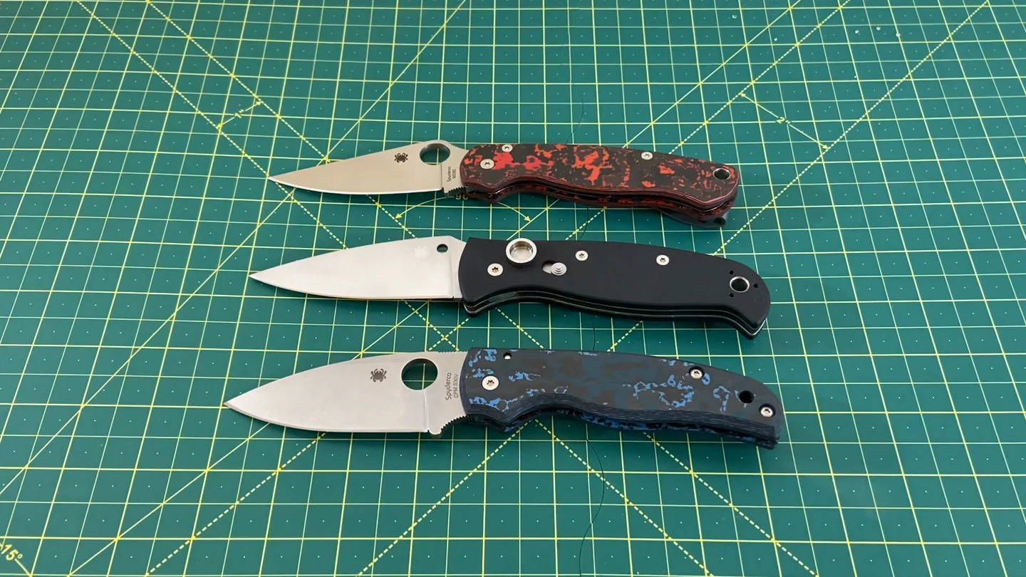 Top to bottom: Spyderco Shaman, Autonomy 2 and Para Military 2