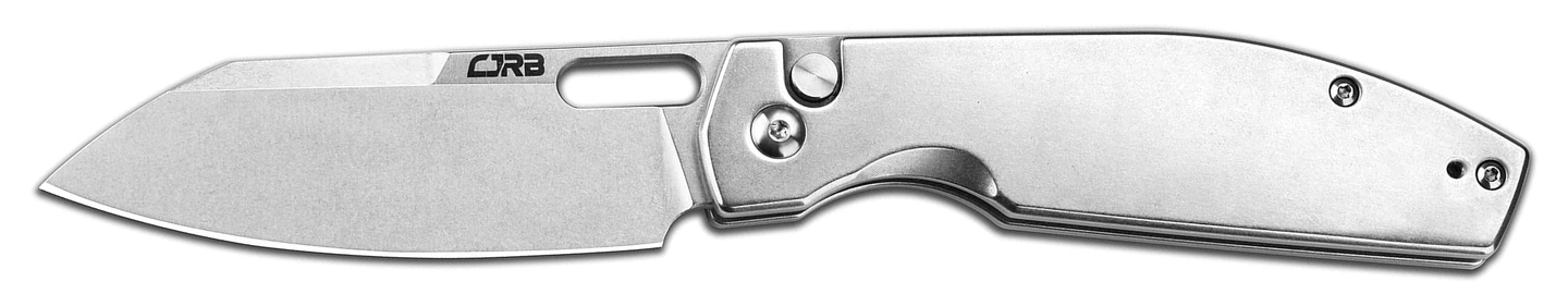 CJRB Ekko J1929B-ST with stonewashed stainless steel handle and open AR-RPM9 blade