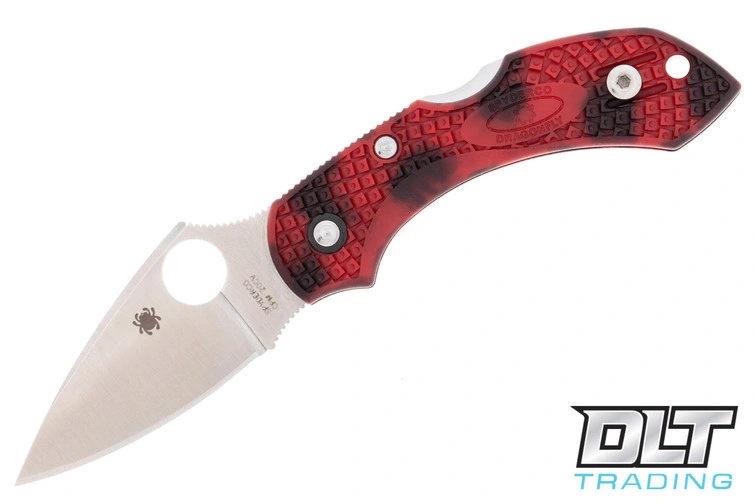 Spyderco Dragonfly 2, red-and-black Zome FRN and CPM 20CV