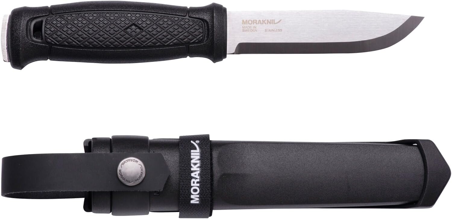 Morakniv Garberg stainless 12642 with black handle and Multi-Mount sheath
