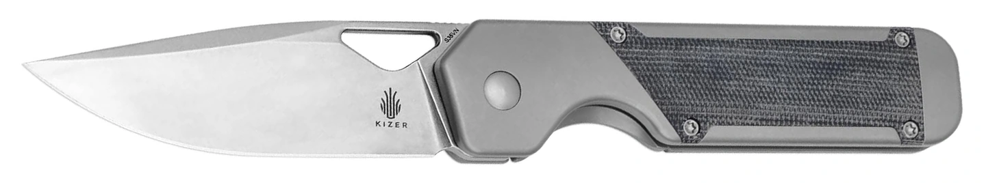 Kizer Militaw Ki3634A1 with S35VN blade and titanium and Micarta handle