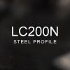 LC200N steel profile title over a blurred background