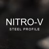 Nitro-V steel profile title over a blurred background