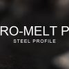 Micro-Melt PD#1 Steel Profile over a blurred abstract steel background