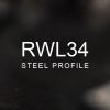 RWL34 Steel Profile over a blurred abstract steel background