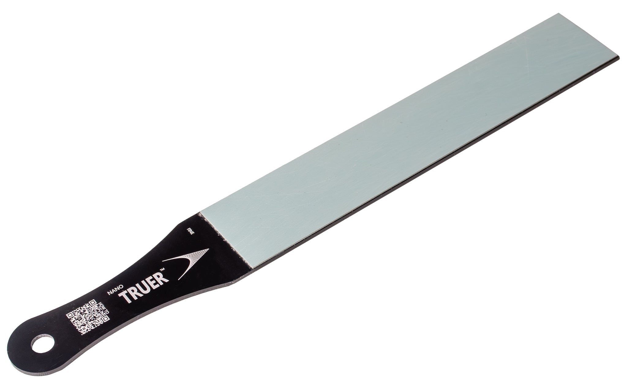 Nano Hone Truer 3/50 diamond-resin paddle shown from its fine side on white