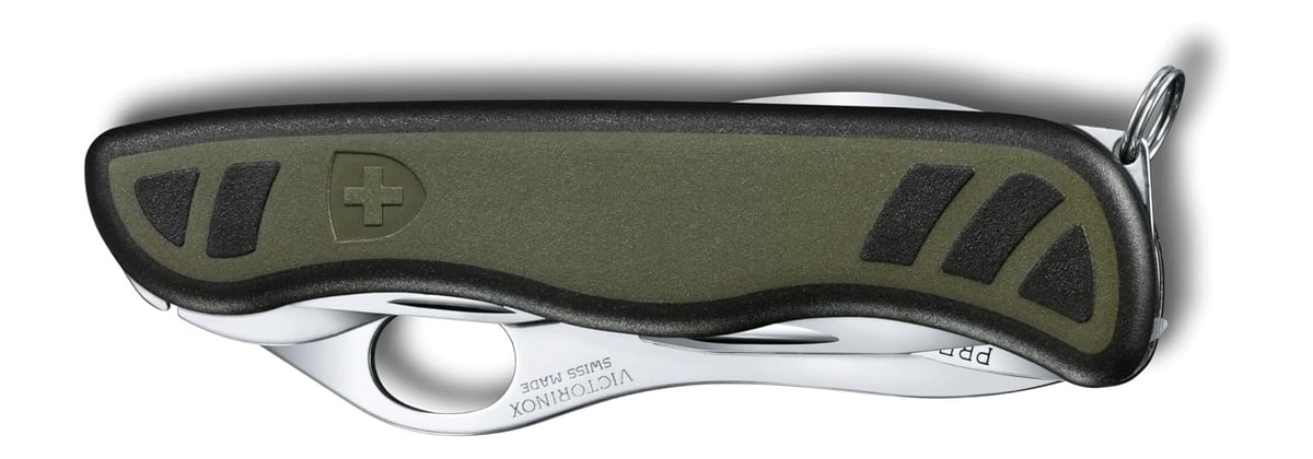 Victorinox Soldier 08 with olive and black two-component handle, closed