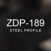 ZDP-189 Steel Profile over a blurred abstract steel background
